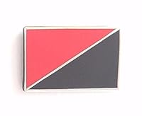 1000 Flags Metall-Anstecker Anarchie, Kommunismus, Anarcho-Syndikalit&auml;t-Flagge