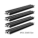4PCS 2040V-slot 2040 V Slot Industrial Aluminum Profile Extrusion Alloy Linear Rail for 3D Printer CNC DIY(2040V Black,380mm)