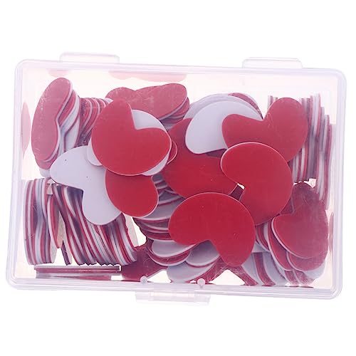 DECHOUS 100pcs Heart Shape Bingo Chips Counting Math Toys for Boys and Girls Learning Game Accessories