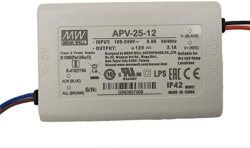 MEAN WELL MW APV-25-12 12V 2.5A 25W Single Output LED Switching Power Supply