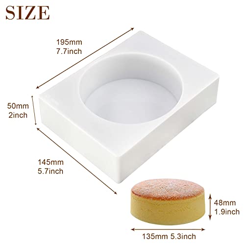 Funshowcase Round Disc Silicone Mold Tray Shape Size 5.3X5.3X1.9Inch Large #TOP1