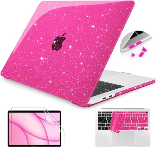 Funda rosa con purpurina para MacBook Air 13 M1 carcasa rígida
