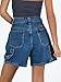 Kedera Womens High Waisted Boxy Denim Shorts Summer Fashion 2025 Casual Button Down Baggy Jean Shorts with Pockets