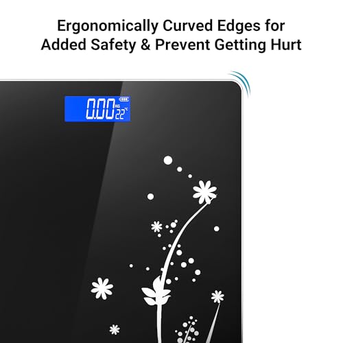 Image of ANT Flora Bud Digital Weighing Scale, Highly Accurate Digital Bathroom Body Scale, Precisely Measures Weight up to 180Kg LCD