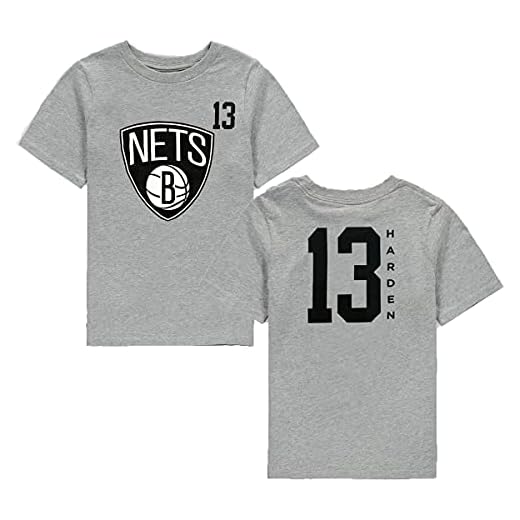 Outerstuff James Harden Brooklyn Nets #13 Youth Vertical Player Name & Number T-Shirt Gray (Youth Small 8)