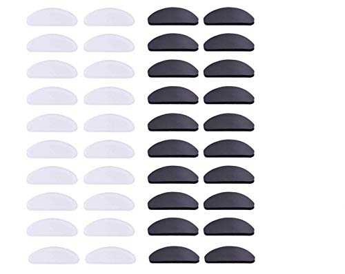 Yongbest Gafas Autoadhesivas,20 Pares Almohadillas de Silicona para La Nariz Almohadillas Antideslizantes Autoadhesivas para Gafas de Sol