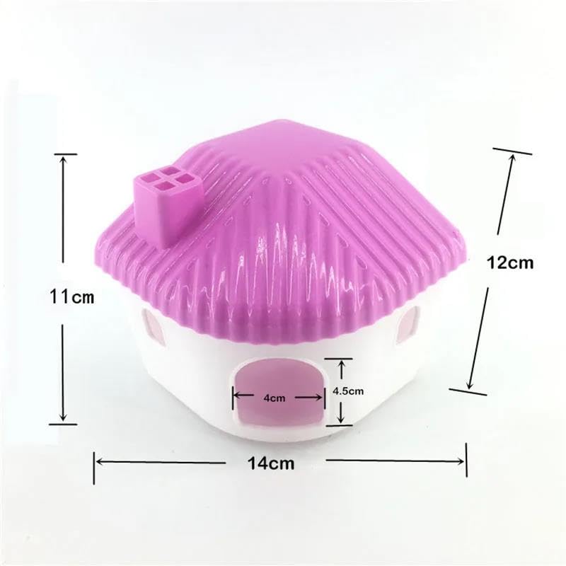Hamsterspielzeug, 2 Stück, bunt, montierbar, for Hunde, Hamster, Meerschweinchen, Kunststoff, for kleine Haustiere, Schlafzimmer, Hamsterhaus, Blau,Hamsterspielzeug(Pink)