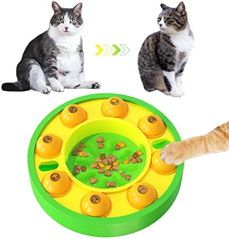 KADTC Puzzles Toy Used for Both Cats Dogs,Cat Brain Toys Kitten Mental Stimulation Kitty Mentally Stimulating Puzzle Feeder Best Interactive Indoor Treat Dispenser Food Dispensing Bowl Smart Game L
