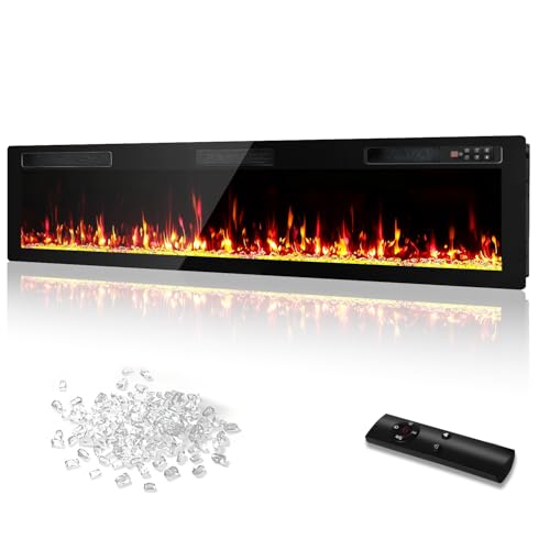 72" Electric Fireplace Narrow Frame & Wide Screen, Electric Fireplace