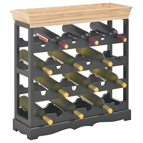 Soporte de vino independiente moderno 27.6x8.9x27.8 pulg miniatura 2