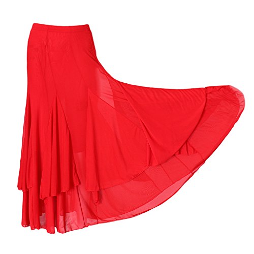 harayaa Novo vestido de baile quadrado saia plissada para meninos – vermelho, conforme descrito