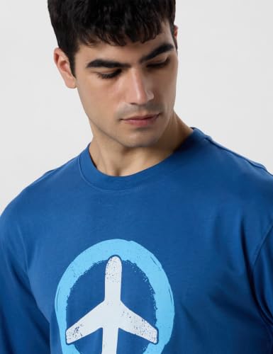 Image of Nobero Men's Oversized Graphic T-Shirt for Men | Soft Cotton | Drop Shoulder Relaxed Fit | Printed Casual Tshirt for Men