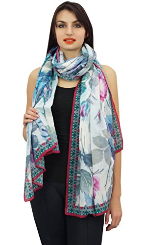 Scarf Wrap Floral Long Sarong Women Summer Shawl Scarves-Pure Silk3