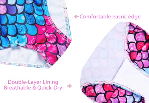 Image of Girls Swimsuits One-Piece Bathing Suits Multicolor Kids Sport Summer Beach Swimwear for 2-10 Years Old