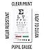 ASA TECHMED Snellen Plastic Eye Chart with LED Penlight Pupil Gauge + Taylor Hammer + Tape Measure + 4 Color Pen