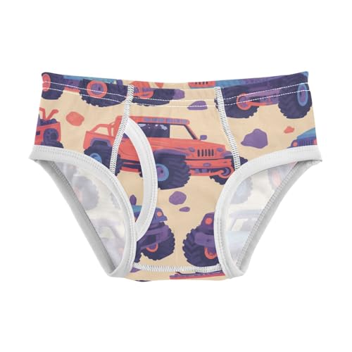 KLL Hand Drawn truck Car Pattern Cute Little Boys Comfort Briefs Cute Children Panties