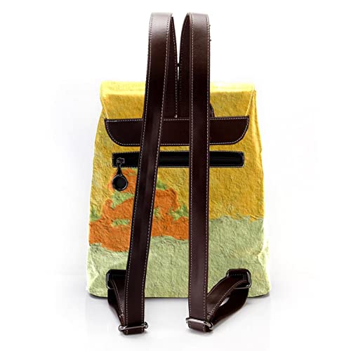 Sac à dos tendance multicolore en cuir synthétique pour adolescente
