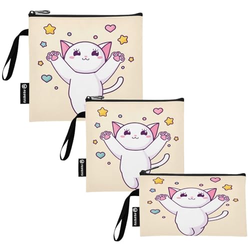 RPLIFE Bolsas reutilizables para bocadillos y sándwich, con cremallera, ecológicas, lavables para la escuela, picnic, trabajo, viajes (paquete de 3)