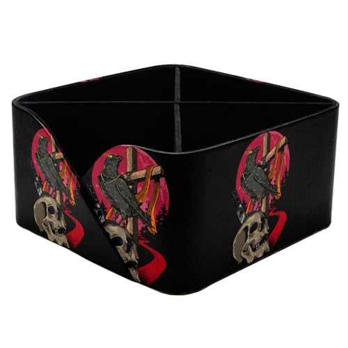 Pot de rangement bureau à 4 compartiments lune rouge et croix