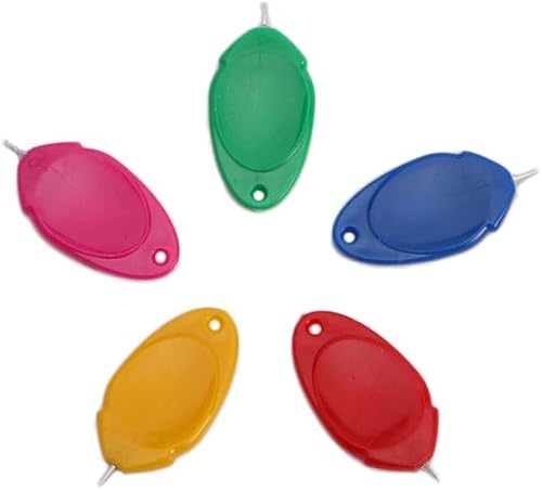 Miniatura 2 de 1020 agujas simples de plástico para manualidades, enhebradores de agujas en forma de hoja de plástico para máquina de coser, bordados de bricolaje