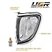 USR DEPO 01-04 Tacoma Corner Lights - Chrome Trim Turn Signal Lamps Set Compatible with 2001-2004 Toyota Tacoma Pickup Truck All Models Including PreRunner and TRD (Clear Lens w/2 Amber Bulbs/Socket)