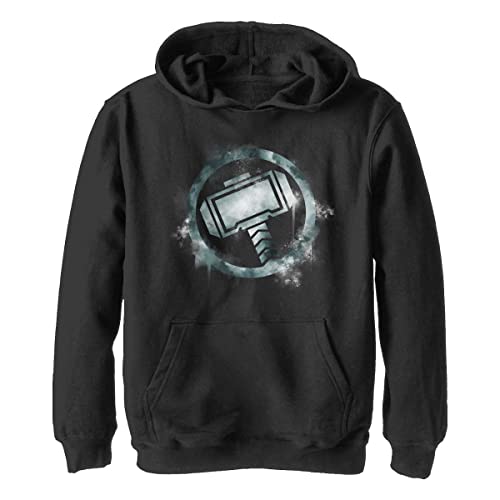 Sweat-shirt à capuche Thor Marvel noir pour enfants et garçons