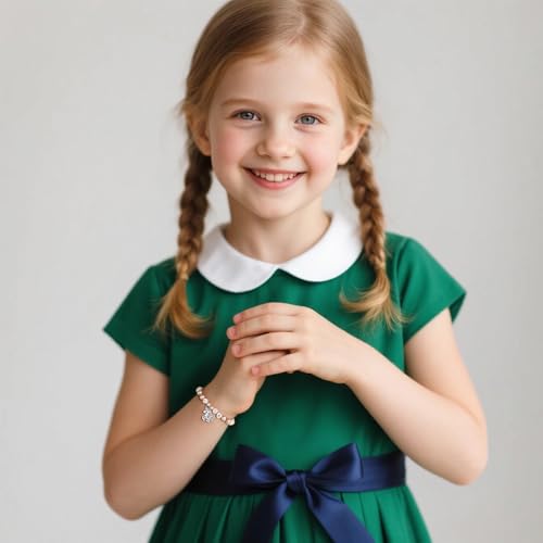 C-leen Unicorn Unicorn Bracelet Gifts for Girls Kids - Pink Pearl and Rhinestone Balls Heart Initial Unicorn Bracelets Adjustable Jewelry CZ Unicorn Bracelet Birthday Gifts for Teens2