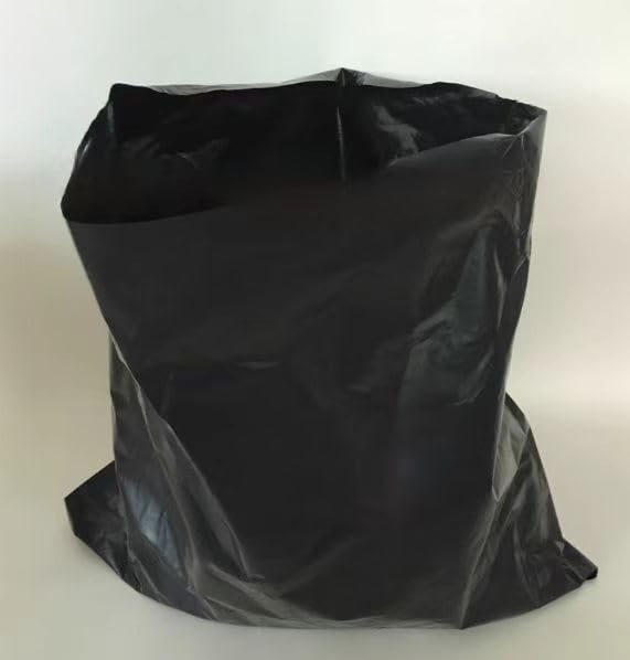 Confezione da 10 sacchetti per la spazzatura antistatici ESD per camere bianche, controllo statico, apertura piatta (apertura piatta), sacchetti antistatici per lo smaltimento dei rifiuti (nero, 60 l