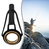 Jonikuper Guía superior de punta de caña de pescar de acero inoxidable para anillo con inserto de cerámica para construcción y reparación de caña, 1 paquete (3,2 mm)