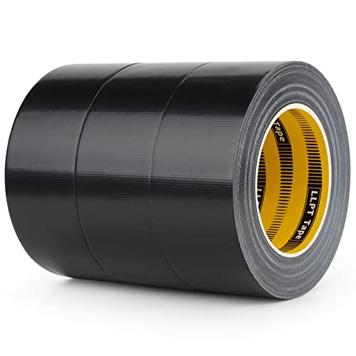 LLPT Duct Tape Industrial Grade 3 Pack 2" x 35 Yards Each Roll, Black