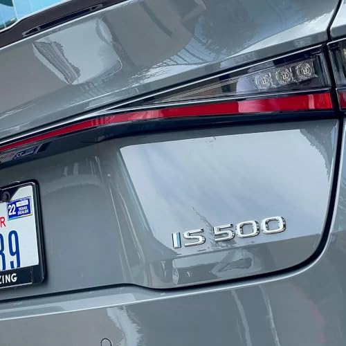 Image of 1PC 1993-2020 Car Tailgate Trunk Lid is 500 Letter Logo Nameplate Badge Emblem (Silver)