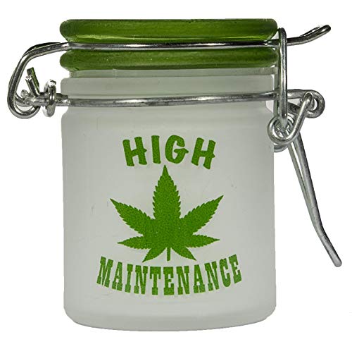 Marijuana Pot Buds Stash Jar w/Clamping Lid In Choice Of Design