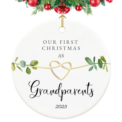 First Christmas as Grandparents 2025, New Grandparent Ornament 2025, First Time Grandparents Gifts, 2.9