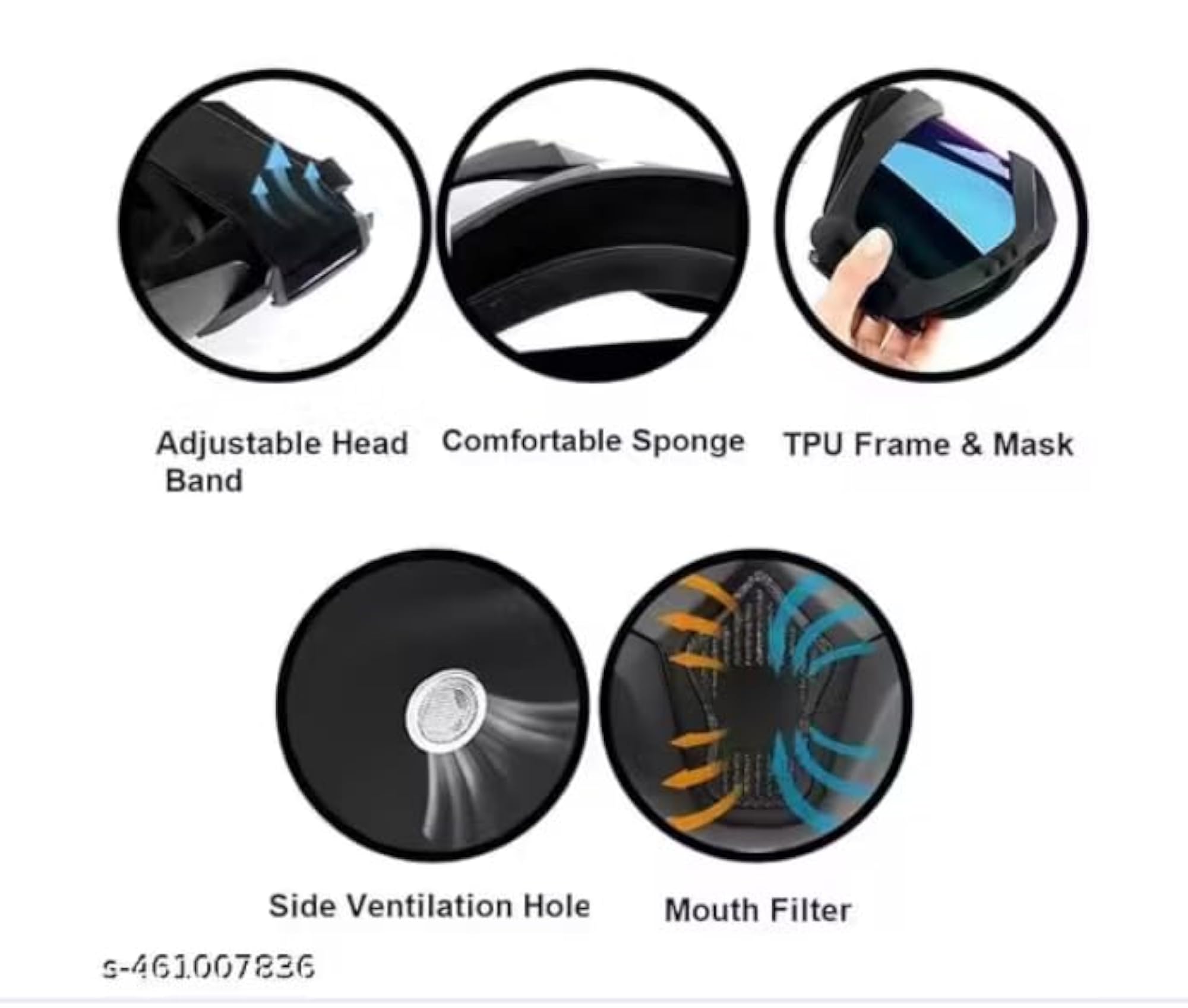 Tactical Goggles Mask with Detachable Face Protection for Outdoor Activities