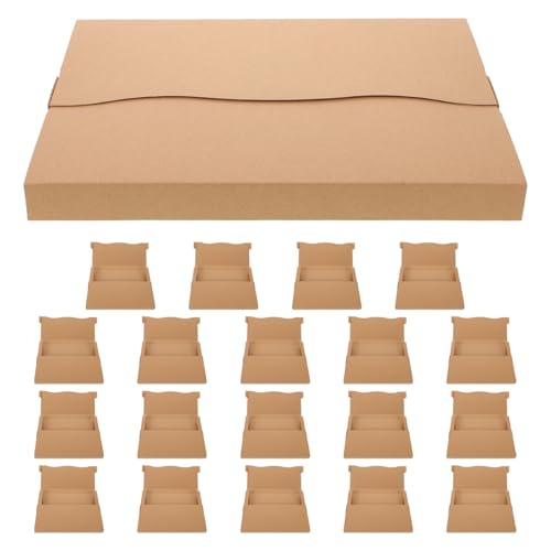 Veemoon Scatole per Spedizione Dischi Vinile e Libri in Carta Kraft Resistente 310x226x28mm, Confezione da 20 Pezzi, Scatole Impilabili per Spedizioni Sicure e Traslochi di Album