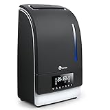 Warm and Cool Mist Humidifier, TaoTronics Ultrasonic Humidifiers for Bedroom with Large Capacity 6L/1.6 Gallon, Touch Sensitive LED Display, Waterless Auto Shut-off, US Plug 110V