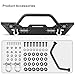 Peforway Front Bumper Fits For Jeep Wrangler JK JL 2007-2024 2025 for Jeep Gladiator JT 2020-2024 2025, Steel Bumper with LED Lights D-Rings and Winch Plate Heavy Duty
