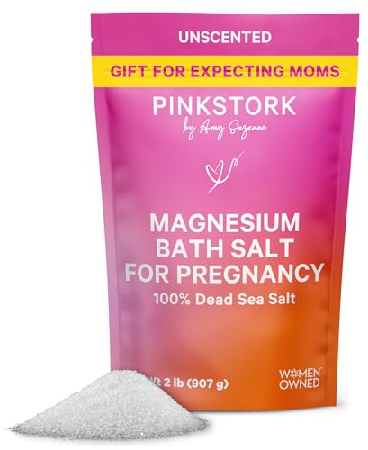 Product Image of the Pink Stork Pregnancy Bath Soak – Unscented Magnesium Flakes for Bath or Foot...