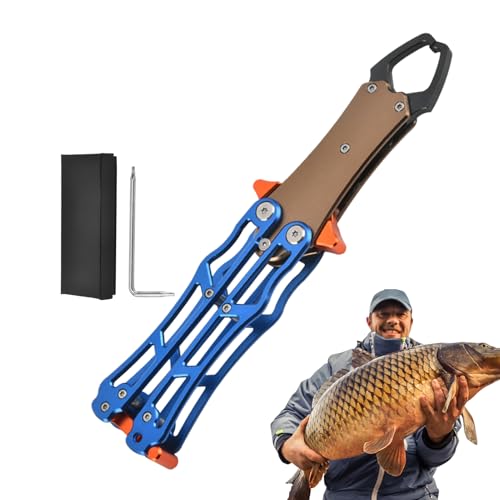 Herramienta de agarre para peces con cierre de seguridad antideslizante para surfcasting