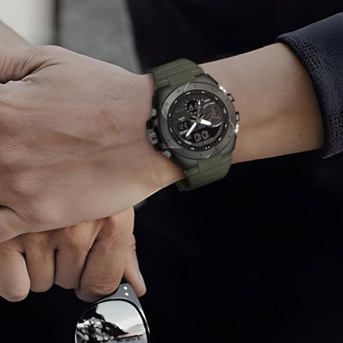 Image of Carlington Analog-Digital Sports Watch Chronograph, Dual Time,Alarm, Stopwatch, Calendar, Water-Resistant, Shock-Resistant, Back Light Display. The Perfect Watch for Men-CT9140 Series