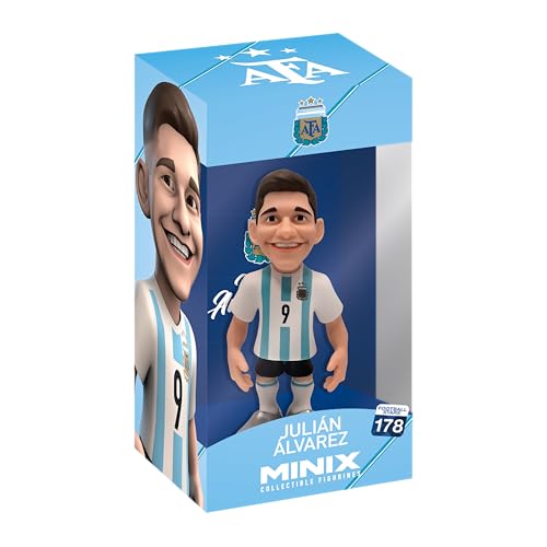 MINIX Football Stars Sports Collectable Figurines, Julián Álvarez, Argentina AFA, 12cm MINIX Football Stars Sports Collectable Figurines, Julián Álvarez, Argentina AFA, 12cm