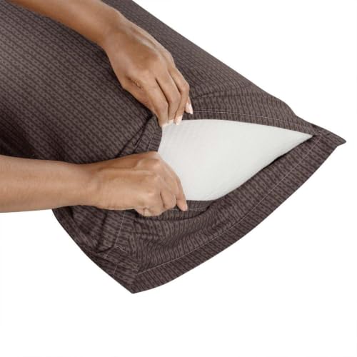 Image of Wakefit 100% Cotton Pillow Cover Set of 2 | 200 TC Soft & Breathable Pillow Cases | Standard Size 18 x 27 Inch | Skin Friendly, Durable & Gentle Machine Washable | Ross Brown
