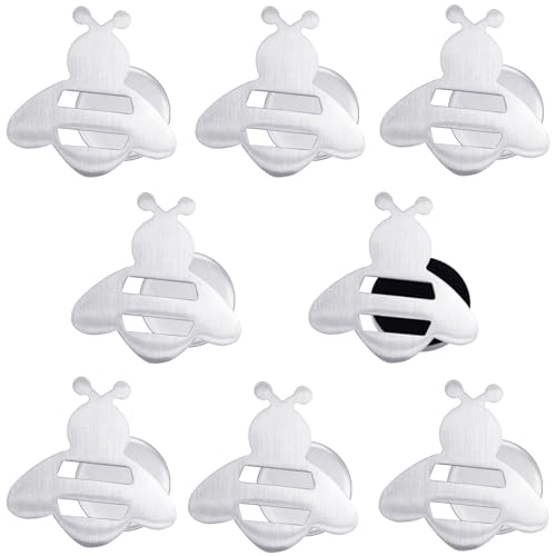 Mbsomnus 8 Pezzi Ferma Tovaglia da Esterno Ape Pesi per Tende da Esterno Pesanti Magnetici in Acciaio Inox per Tende Lavagna Frigorifero Tenda da Doccia