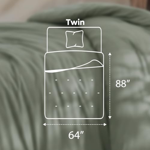 Image of Utopia Bedding 2 Pc Twin Comforter Set, All Season Bedding, Sage Green