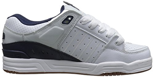 Image of Globe Mens Fusion Skate Shoes, White /Navy /Grey, 14 M US