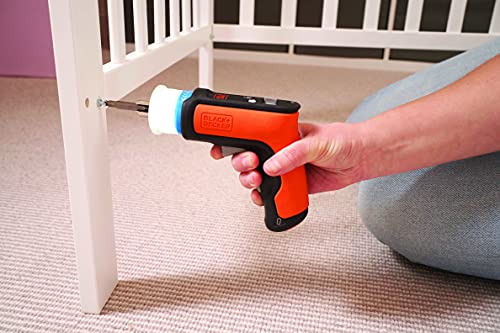 ブラックアンドデッカー(BLACK+DECKER) スクリュードライバー 六角レンチ 軽量 コンパクト 3.6V USB充電 BCRTA601 4枚目
