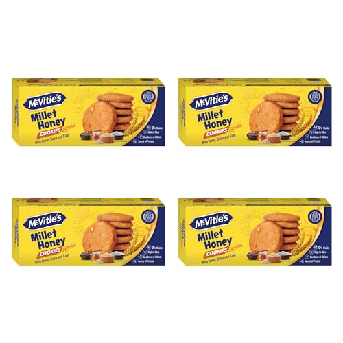 See full amazon price history chart for Mcvities Millet Honey Cookies With Goodness of Wholewheat, Jowar, Bajra, Ragi and 0% maida, 73.6g (Pack of 4) Mcvities Millet Honey Cookies With Goodness of Wholewheat, Jowar, Bajra, Ragi and 0% maida, 73.6g (Pack of 4) (B0CKB9Q7C9) Amazon Price History, Amazon Price Tracker