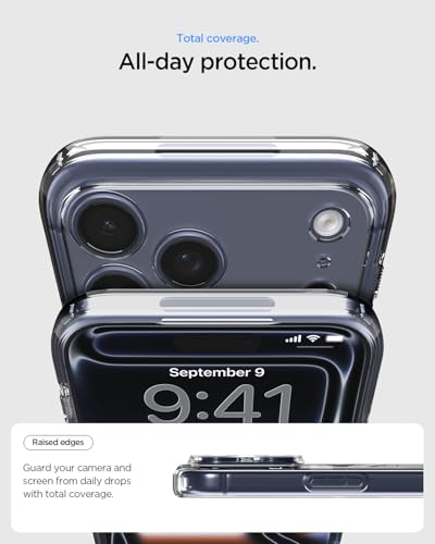 Image of Spigen for iPhone 17 Pro Max Case, Ultra Hybrid MagFit [TPU Covered Camera Control] [Anti-Yellowing] [Compatible with Magsafe] - Clear Graphite