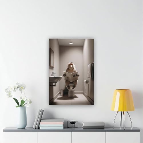 Poster macaque lisant journal impression toile haut de gamme