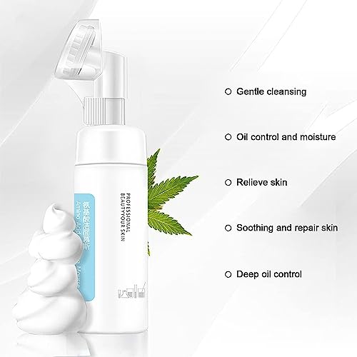 Zjchao 150Ml/5.07Fl Oz Acid Cleansing Mousse Face Cleanser, Soft Deep Skin Care Makeup Remover With Skin Cleansing Head, Hypoallergenic Mild Cleansing Lotion #TOP1